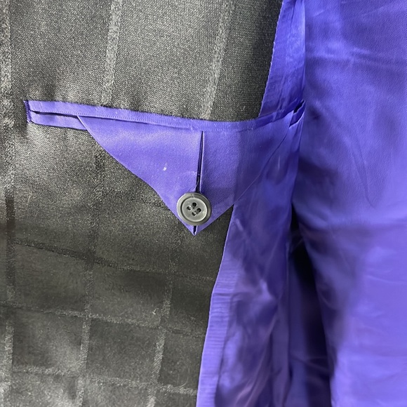 Issey Miyake Black Wool Blend Grid Blazer - Picture 16 of 16